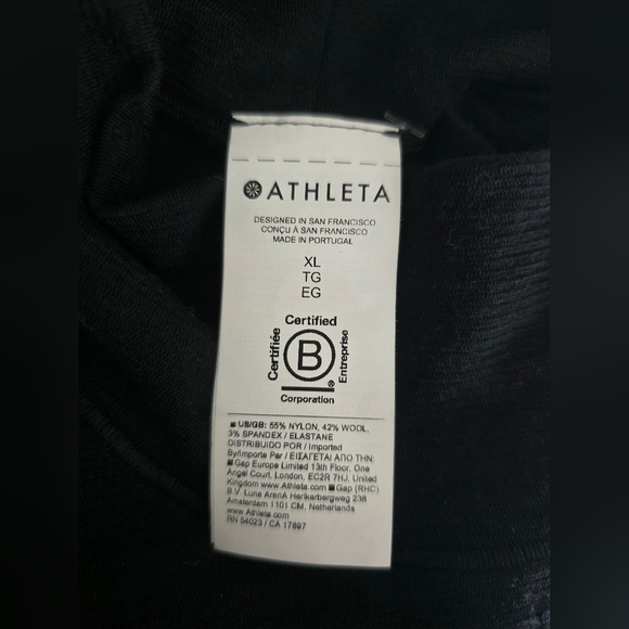 ATHLETA Black Turtleneck Sweater Sport Active Seamless Long Sleeve Size XL - Picture 8 of 8